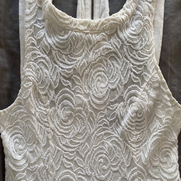 🛑SOLD🛑 Mink Pink Lace Skater Dress - Picture 3 of 7